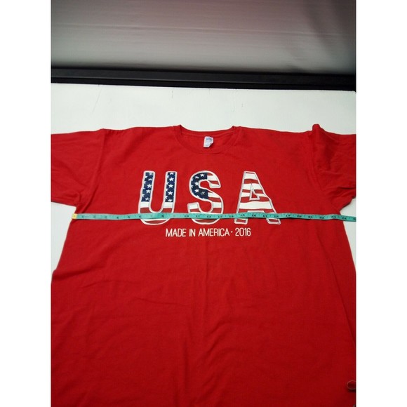 Made In The USA MADE IN AMERICA 2016 Men's T-Shirt RED XL Short Sleeve - Picture 3 of 5